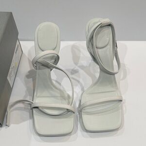 Balenciaga White Strappy Heels